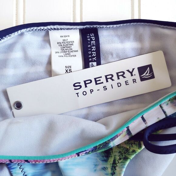 SPERRY Top-Sider Scenic Reflect striped side tie swim bikini bottoms Size S NEW - Picture 4 of 6